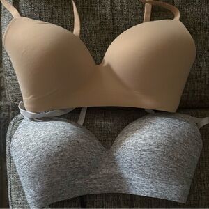 3 Soma Enbliss Wireless Bras; Colors: Black, Nude, Gray. Size: 34C